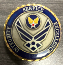 USAF Integrity Service Excellence A8F Original Militaria Challenge Coin picture