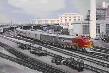 ATSF EMD F7A No 326 8 x 10 Photo w Texas Chief, Dallas Union Terminal March 1967 picture