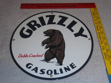 VINTAGE GRIZZLY GASOLINE DUBBS CRACKED BEAR 11 3/4