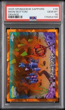2025 Topps Chrome Spongebob Bikini Bottom #38 Orange Sapphire /25 PSA 10 picture