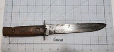 Vintage WESTERN Boulder CO Fixed Blade Knife Custom Wood Handle Modified WWII... picture