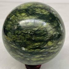 Natural Southern Jade Sphere Green Serpentine Crystal Ball Healing 2100g 4.62LB picture