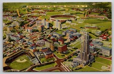 1941 Pittsburgh Civic Center Oakland Aerial View Postcard Forbes Field picture