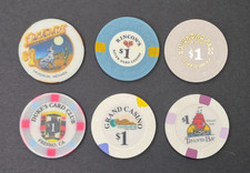 Lot (6) Casino $1 Chips Duke's Edgewater Treasure Bay Grand Casino Rincon's picture