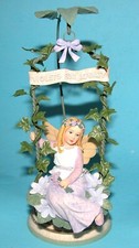 Demdaco Wildflower Angel on swing Violets for Loyalty #36703 New in box 4x8.5in picture