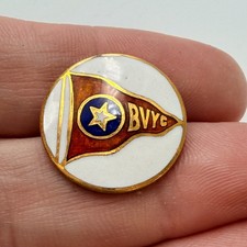 Vintage Bay View Yacht Club Burgee Lapel Pin Flag Boating Ohio Vintage BVYC picture