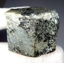 130g Unheated Sapphire with Shiny Hematite Natural Mined Terminated Rough Column picture