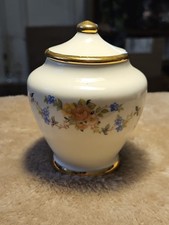 Vintage Petite Porcelain Vase w/ A Floral Design & Gold Trim picture