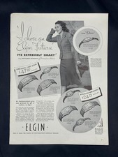 Magazine Ad* - 1939 - Elgin Watches - 8 Lady Elgin models shown picture