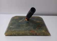 Olive Agate Marbled Vintage Fountain Pen Holder Paperweight JRR43 picture