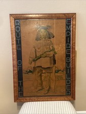 1936 Winold Reiss First Stabber Great Northern Railway Calendar Art Framed picture