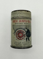 Antique Rex Anti Slip Brake Wafers Advertising Tin - EMPTY picture