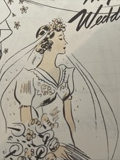 Antique 1939 Unused Wedding Memories Illustrated Booklet Hotel Syracuse  picture