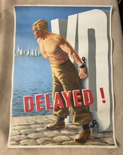 Original 1946 Post WWII VD Delayed Military Poster by Franz O. Schiffers picture