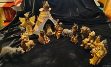 Stunning WGM 2003 15 Piece Southwest/Native American Hand Painted Resin Nativity picture