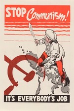 🛑 Stop Communism Poster - Cold War Era Propaganda - 24x36” - Premium Matte picture