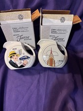 NIB Vintage Fiesta ware Dick Tracy and Chrysler Building juice pitchers HLCCA picture