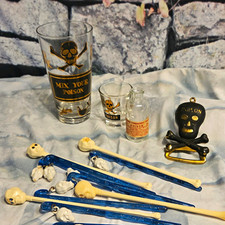 George Briard Vintage Mix Your Poison, shot glass, bottle opener, swizzles, etc picture