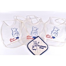 Vintage Grandpa Stroehmann Baby Bibs Potholder Lot NOS Advertising picture