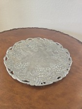 Vintage Arthur Court Grapevine Orchard Design Aluminum 12