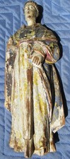 Gorgeous Antique Spanish Colonial Hand Carved Wooden Santo Figure 12