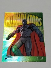 2025 Fleer Brilliants Superman Illuminators Green Parallel #I-6 Steel #'d 24/25 picture