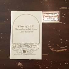 1933-1983 Marshalltown Iowa High School Class of 1933 50th Reunion Booklet picture