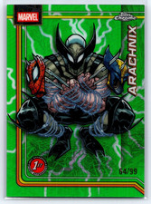Arachnix 2026 Topps Chrome Marvel 1st Appearance #103 Green Refractor #D 64/99 picture