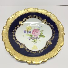 422 Echt Cobalt ätzgold Lindner Kueps Bavaria Porcelain Bowl Grubaus picture