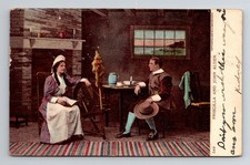 Postcard Priscilla and John Alden  - ©1898 - Posted Wilmington DE 1906 picture