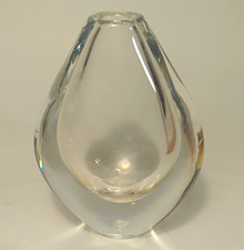 Orrefors Teardrop Crystal Vase Signed picture