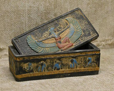 Authentic Ancient Egyptian Antiquities Isis Box with Pharaonic Inscriptions BC picture