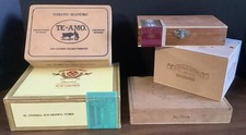LOT OF 5 WOODEN WOOD CIGAR BOXES CAMACHO MONTE CRUZ MADURO PADRON picture