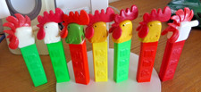 7 PEZ LOT Vintage HARD TO FIND ROOSTER ALL COLORS & VERSIONS NO FEET Austria picture
