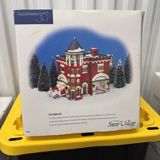 Dept 56 Snow Village Fire Station #3 54942 Lighted Building picture