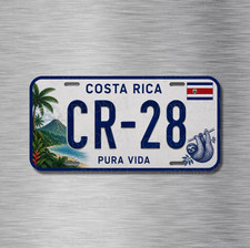 Costa Rica Flag San José Pura Vida Aluminum License Plate CAR SUV Truck picture