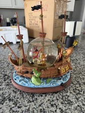 Disney Peter Pan 'You Can Fly' Pirate Ship Snow Globe Music Box picture