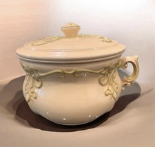 Vintage Arnel's FISHERMAN 3pc Chamber Pot 1976 Bowl with Splash Cover & Lid. picture
