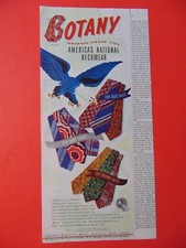 1945 BOTANY TIES America's National Neckwear photo art print ad picture