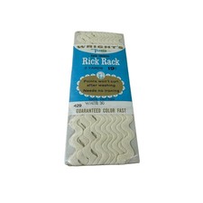 New In Package Vintage Wrights White 30 Cotton Rick Rack 3 Yards Made In USA picture