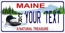 Maine Loon Custom State License Plate Personalized 12