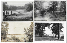 Lot of 4 Boone Storm Lake West Liberty IA Iowa RPPC Postcards Lakes River Bridge picture