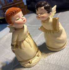 VTG Berman & Anderson Kissing Angel Figurines Christmas/Holiday 70s/1975 picture
