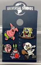 Universal Studios SpongeBob Patrick Gary Mr. Krabs Sandy Character 5 Pin Set picture