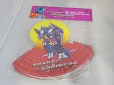Hasbro Transformers 6 Party Hats Vtg 1984 1 Pack Rare NOS picture