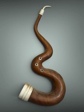 Oriental Music Instrument Serpentone for Procession Band, 16 cm Wooden picture