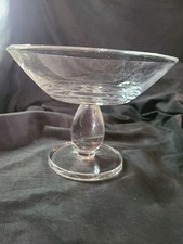 Glass Fruit Pedestal Bowl Or Compote Dish picture