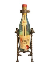 Vintage Asbach Uralt Bottle Brandy Swing Pour Wine Embossed Wrought Iron picture