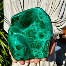 3.3LB Natural glossy Malachite transparent cluster rough mineral sample picture