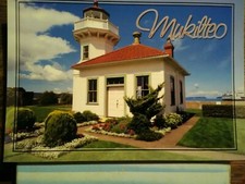 BEAUTIFUL POST CARD LIGHTHOUSE & STATE FERRY MUKILTEO WA.. picture